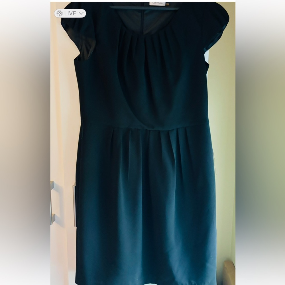Calvin Klein Blue Sleeveless Sheath Dress